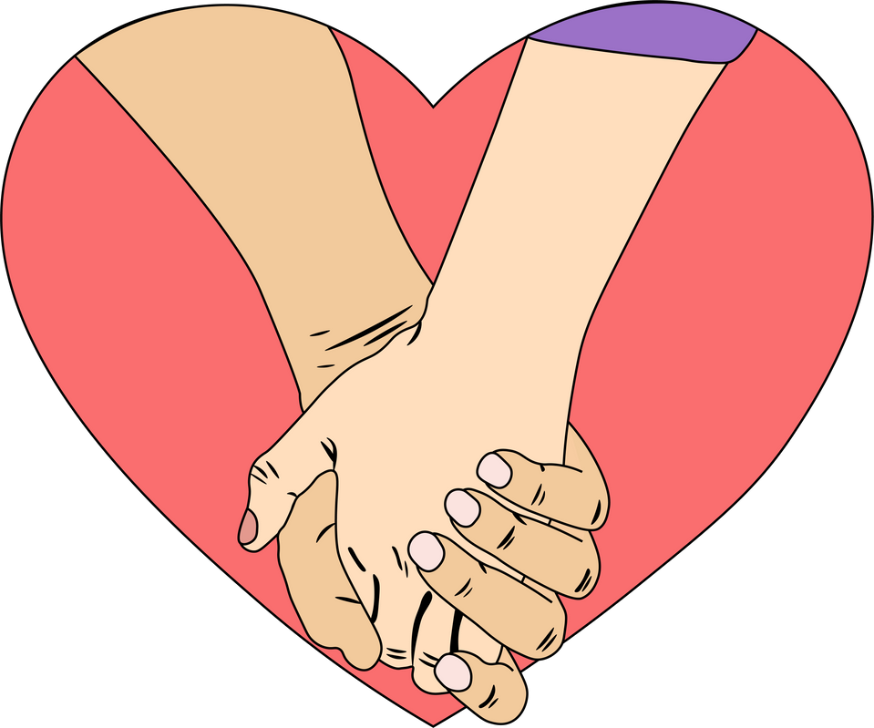 Holding Hands Illustration 