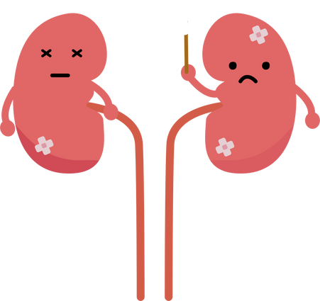 cartoon kidneys give up